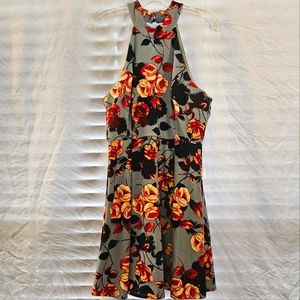 Halter-top Women's Cocktail Dress- Large blue